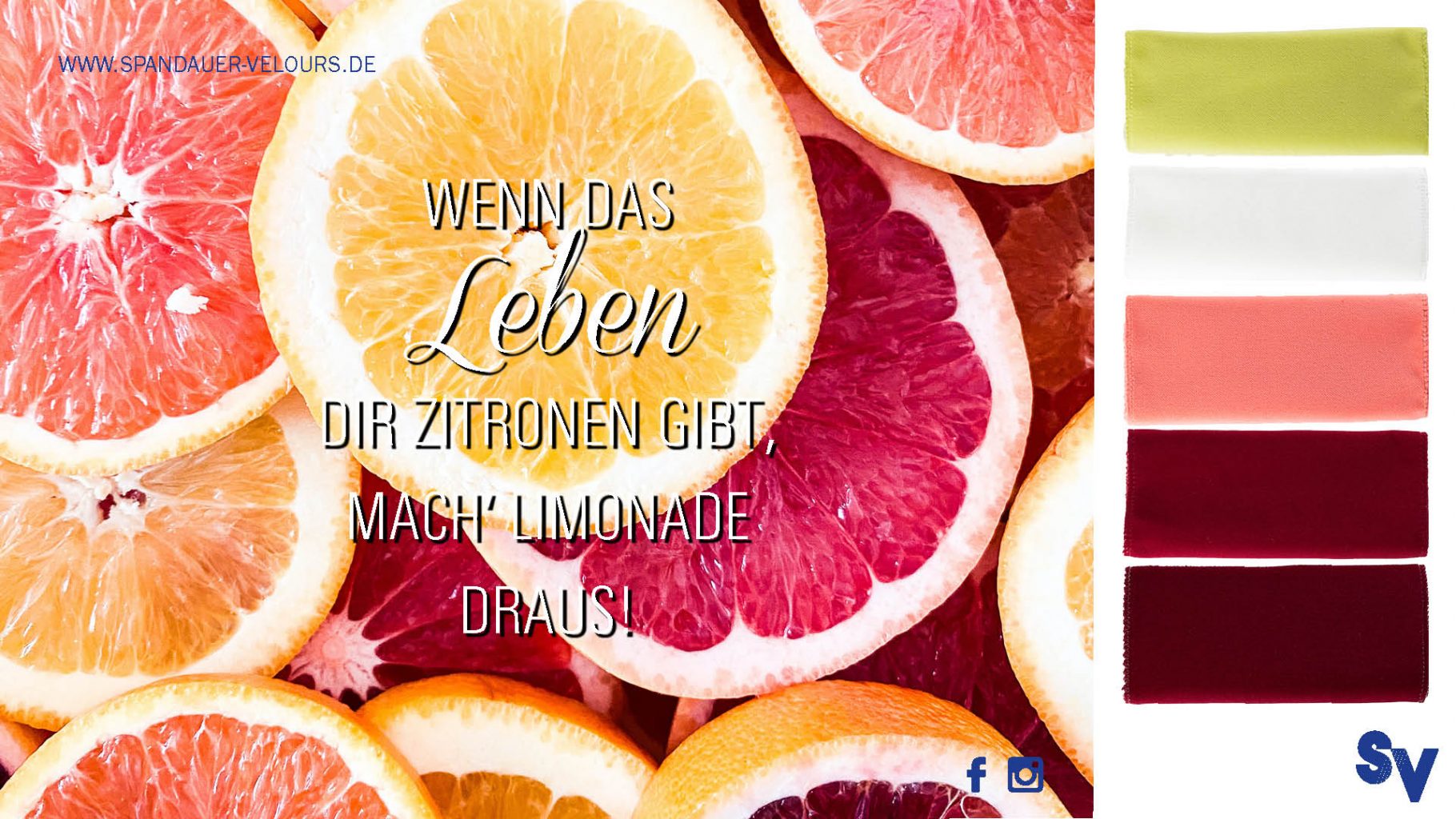 Wenn das Leben dir Zitronen gibt, mach‘ Limonade draus! Spandauer Velours