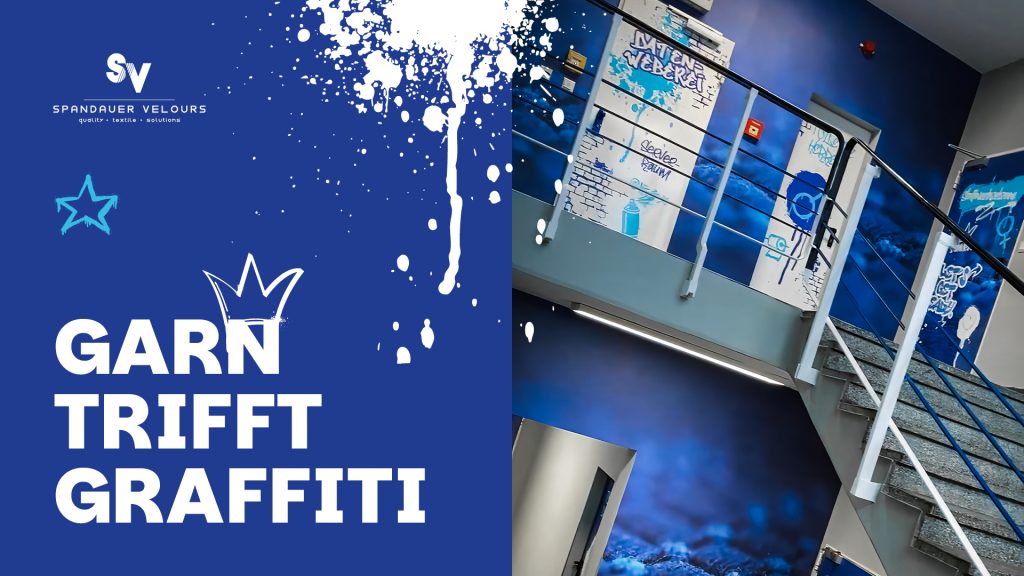 GARN TRIFFT GRAFFITI - Bild des neu folierten Trepenhauses bei Spandauer velours