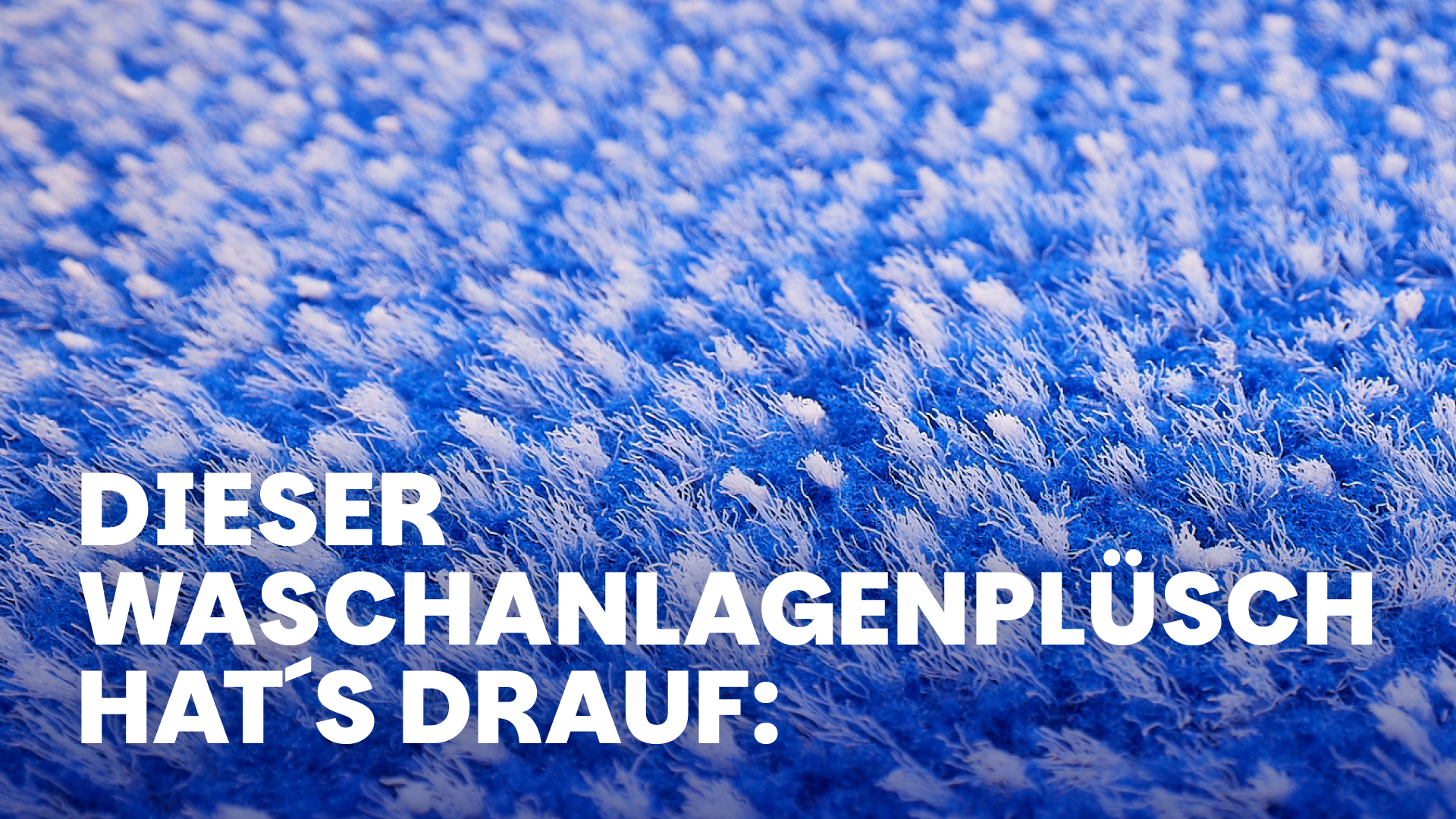 Dieser Waschanlagenplüsch hats drauf - Bild eines balu-weiß melierten Stoffes